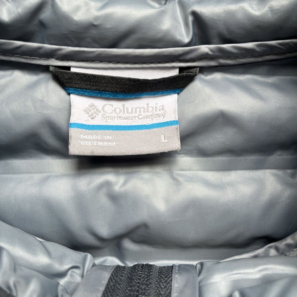 Columbia Mens Flash Forward Down Vest Sz Large Black Gray RDS 650 Fill Packable - Picture 3 of 10